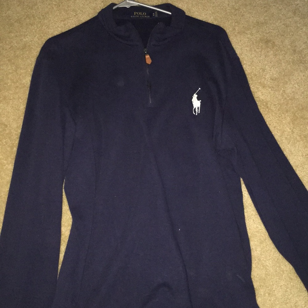 Navy Blue Polo pullover half zip